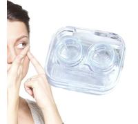 Étui de contact de voyage, étui pour lentilles de contact - Mini kit de boîtier de transparent de voyage,Boîte de rangement et élégante pour la maison, le dortoir, les voyages et les voyages d