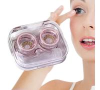 Étui de contact de voyage, étui pour lentilles de contact - Mini kit de boîtier de transparent de voyage - Outil de suppression de l'applicateur de de protection complète pour les