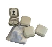 Étui de Contact multicolore for les yeux, Kit lentilles for élèves, joli support, ensemble bouteilles voyage, conteneur 2 pièces(Green)
