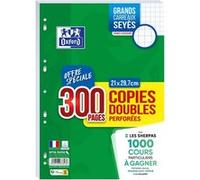 Etui de copies doubles Oxford 200 pages A4 Grands carreaux Multicolore E
