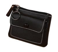 Étui de crédit pour dames - Construction en matériau végétalien minimaliste, fente latérale avec fermeture sécurisée, pochette pour monnaie de ton uni, petit compagnon de poche adapté aux sorties de s
