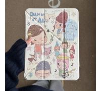 Étui de folio en acrylique avec design mignon de Nara Yoshitomo pour iPad 11e génération, iPad Pro 2025, iPad 10e génération, iPad Air 7/6, housse de protection pour tablette 11 pouces avec fente pour