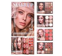 Étui De Grande Capacité, Mat Scintillant Portable, Collection Polyvalente Pour Le Visage Et Les Yeux, Cadeau De Vacances Pour Femmes, Fête, Application Théâtrale, Routine Quotidienne, Stockage Compact