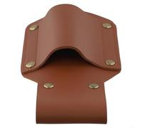 Étui de hache en cuir pour l'extérieur - Pochette à outils portable compatible avec marteau et outils en bois, 17 x 9 cm, avec boucle en métal (noir/marron) (noir)