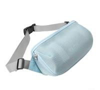 Étui de haut-parleur portable en nylon imperméable avec sangle réglable pour JBL Flip 7/6 et Soundcore 2, sac de transport compact pour l'extérieur, noir (bleu)