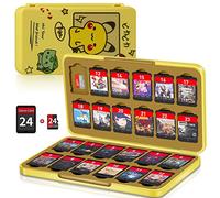 Étui de jeu Switch avec 24 emplacements pour cartouches et 24 cartes Micro SD, organiseur de jeu portable fin avec fermeture magnétique, coque rigide de protection et doublure douce