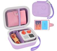 Étui de lecteur audio sans écran pour enfants compatible avec Yoto Mini édition 2024, support de rangement pour cartes pouvant contenir jusqu'à 24 cartes, sac de rangement protecteur en EVA, étui uniq