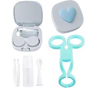 Étui De Lentilles De Contact,Mini Boîte Pour Lentilles Mirroir Avec Bouchons L Et R Voyage Boite À Lentilles Portable Lentilles Pince Étui Lentilles De Contact Pour Maison Ou Voyages