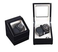 Étui de l'étincelle, Enrouleur Automatique Double Montres Rotation Winders Deluxe Motor Wood Box 4 Modes 2 Mode d'alimentation 19.5 × 18 cm Belle Maison