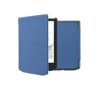 Etui de liseuse portefeuille Canvas pour Pocketbook Verse / Verse Pro / Verse Pro Color / Vivlio Light / Light HD - Bleu foncé