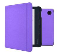 Coque pour Kobo Libra Colour Canvas Sleepcover Bookcase met stand Violet