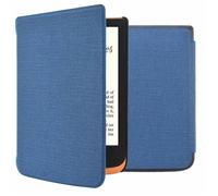 Étui de liseuse portefeuille Canvas Sleepcover Pocketbook Touch Lux 5 / HD 3 / Basic Lux 4 / Vivlio Lux 5 Bleu foncé imoshion