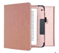 Étui de liseuse portefeuille en cuir végan Kobo Libra 2 / Tolino Vision 6 Rose Champagne imoshion