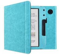 imoshion Étui de liseuse portefeuille en cuir végan pour Kobo Libra Colour - Bleu clair