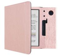 imoshion imoshion Étui de liseuse portefeuille en cuir végan Kobo Libra Colour / Tolino Vision Color Rose Dorée Rose dorée