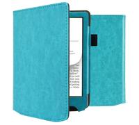 Coque pour Pocketbook Verse Pro,Vivlio Light HD,Vivlio Light,Pocketbook Verse Lite,Pocketbook Verse Etui de liseuse portefeuille en cuir végan Bleu
