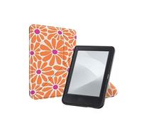 imoshion imoshion Étui de liseuse portefeuille design Pliable pour Kobo Clara Colour / BW Orange Flowers Connect Orange