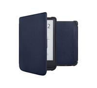 Etui de liseuse portefeuille Slim Soft pour Pocketbook Touch Lux 5 / HD 3 / Basic Lux 4 / Vivlio Lux 5 - Bleu foncé