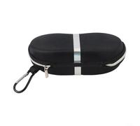 Étui de lunettes de soleil compact pour le cyclisme et l'extérieur, extérieur en tissu Oxford avec coque intérieure en EVA, boîte de rangement de protection doublée douce, 16,5 x 7,6 x 5,1 cm