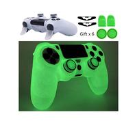 Étui de manette en silicone souple blanc phosphorescent pour manette PS4, accessoires de jeux, manette