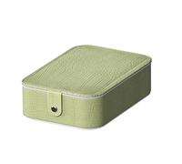 Etui de maquillage de voyage avec du maquillage à miroir Etui avec sac de transport portable à miroir, grande boîte de rangement cosmétique avec une structure en cuir de crocodile clair pour une coiff