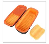 Étui de micro, sac de rangement portable pour JBL KMC600 KMC500 avec coque rigide de protection antichoc (orange)