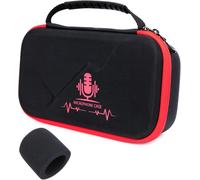 Etui De Microphone Compatible Avec Le Microphone Shure Mv7, Etui De Rangement Micro Shure Mv7, Etui De Transport Micro Léger En Eva Avec Bonnette Anti-Vent En Mousse Pour Micro Mv7