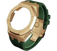 Étui de montre en métal 4rd Gen Bracelet en caoutchouc Fluor Bracelet sport en caoutchouc en acier inoxydable Kit Mod, pour GA2100 GA-2100 GA2110 Modification et Mise à niveau Origine Chine, A