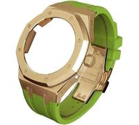 Étui de montre en métal 4rd Gen Bracelet en caoutchouc Fluor Bracelet sport en caoutchouc en acier inoxydable Kit Mod, pour GA2100 GA-2100 GA2110 Modification et Mise à niveau Origine Chine, A
