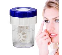 Étui de nettoyage pour lentilles de contact,étui rotatif pour lentilles de contact - Rondelle Manua pour lentilles de contact avec rotation | Machine de nettoyage efficace de lentilles de contact pour