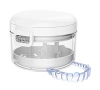 Étui de nettoyage pour prothèses dentaires et retenue - Aligneur portable, tasse de nettoyage des appareils dentaires avec plateau de vidange | Support orthodontique pour adulte pour voyage, soins