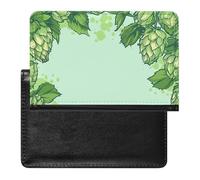 Étui de passeport à fleurs vert clair - Portefeuille de voyage sécurisé en cuir synthétique pour cartes de crédit - Sac de rangement pour passeport pour homme et femme - Taille unique - Moderne,