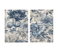 Étui de passeport à motif floral bleu ultra fin en cuir synthétique compact de qualité supérieure pour passeport international américain pour homme et femme