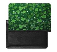Étui de passeport à paillettes pour la Saint-Patrick en cuir synthétique de qualité supérieure - Étui de protection pour passeport de voyage unisexe - Organiseur de documents pour les vacances et les