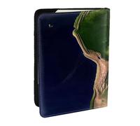Étui de passeport avec image satellite d'Amérique du Sud pour voyage, étui portefeuille RFID en cuir synthétique pour passeport pour homme et femme