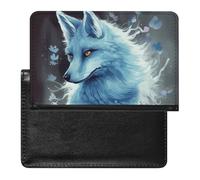 Étui de passeport Blue Fox en cuir synthétique de qualité supérieure - Étui de protection pour passeport de voyage - Unisexe - Essentiels de voyage - Organiseur de documents pour les vacances et les