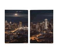 Étui de passeport City Seattle ultra fin en cuir synthétique pour documents de voyage compact de qualité supérieure pour passeport international américain pour homme et femme