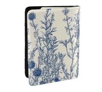 Étui de passeport classique en cuir synthétique avec imprimé vanille et fleurs sauvages, pour homme et femme, 16,5 cm, Noir , Taille unique