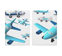 Étui de passeport d'avion ultra fin en cuir synthétique pour documents de voyage compact de qualité supérieure pour passeport international américain pour homme et femme