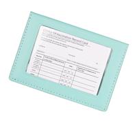 Étui de passeport de voyage coloré macaron avec fenêtre transparente - Housse de protection imperméable en PVC léger, bleu, Beauté de masse