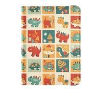 Étui de passeport de voyage en cuir avec monstres à carreaux de Noël et dinosaures - Grande capacité - Pour femme