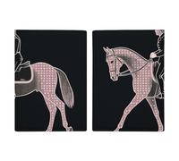 Étui de passeport de voyage en cuir imprimé Cupidon, flèche, amour, cheval - Pour voyage, documents, cadeaux de voyage, Cheval de dressage, 20.3x13.8cm