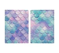 Étui de passeport de voyage en cuir imprimé lézard vert pour voyage, documents, cadeaux de voyage, Balance sirène., 20.3x13.8cm