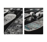 Étui de passeport de voyage en cuir imprimé San Francisco Golden Gate Bridge pour voyage, documents, cadeaux de voyage, Planches de skateboard, 20.3x13.8cm