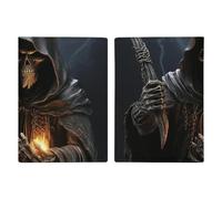 Étui de passeport de voyage Grim Reaper avec emplacements pour cartes de crédit et fente pour carte d'embarquement pour voyage, carte d'identité familiale (20,3 x 13,7 cm)