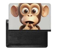 Étui de passeport de voyage pour homme et femme, blocage RFID, tournesol sur fond noir, accessoires de voyage, Le singe silencieux, Taille unique