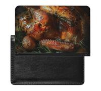 Étui de passeport Delicious Roast Turquie en cuir synthétique pour cartes de crédit et passeport pour homme et femme, blanc, taille unique, moderne, blanc, Taille unique, Moderne