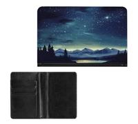 Étui de passeport élégant avec impression de nuit céleste - Portefeuille de voyage fin pour homme et femme - Style - Taille unique, Style :, Taille unique, Protecteur de passeport