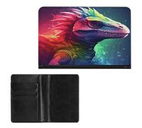 Étui de passeport élégant avec imprimé dinosaure coloré - Portefeuille de voyage fin pour homme et femme - Taille unique, Style :, Taille unique, Protecteur de passeport