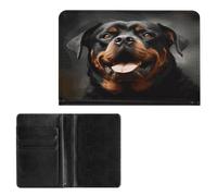 Étui de passeport élégant avec motif chien Rottweiler - Couverture fine pour passeport de voyage pour homme et femme - Style - Taille unique, Style :, Taille unique, Protecteur de passeport